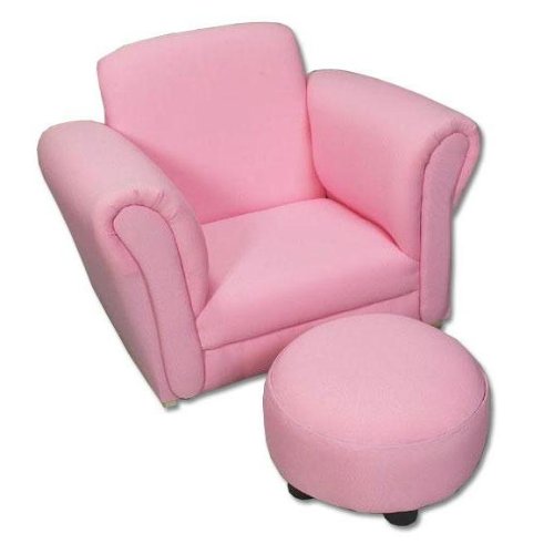 Gift Mark Upholstered Rocking Chair and Ottoman, Pink